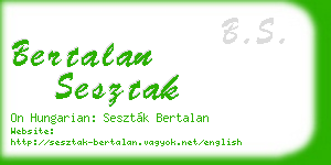 bertalan sesztak business card