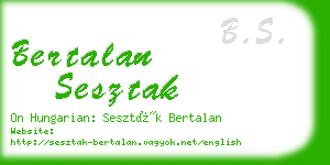 bertalan sesztak business card